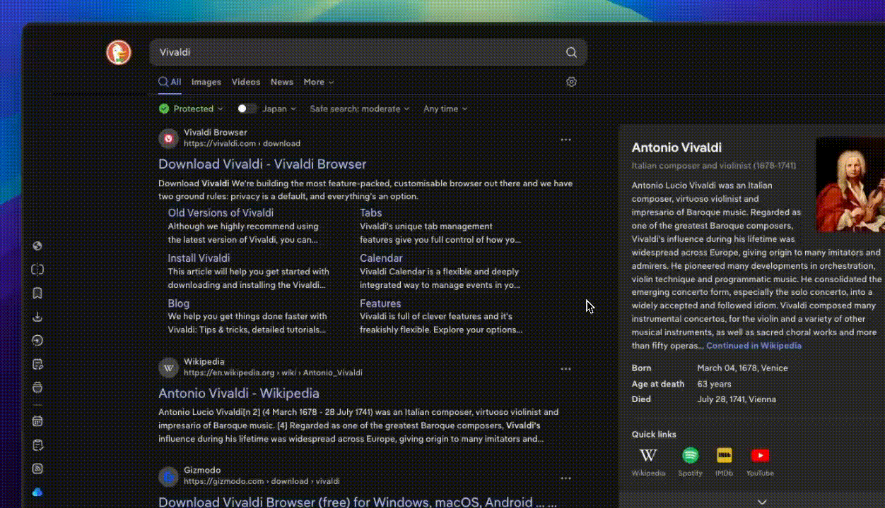 VividPeek link preview in action